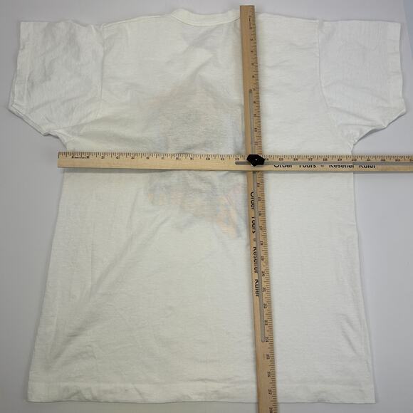 Vintage Bud Man 3D T Shirt Mens M Medium White 80s Beer Budweiser Anheuser Busch - Picture 13 of 13